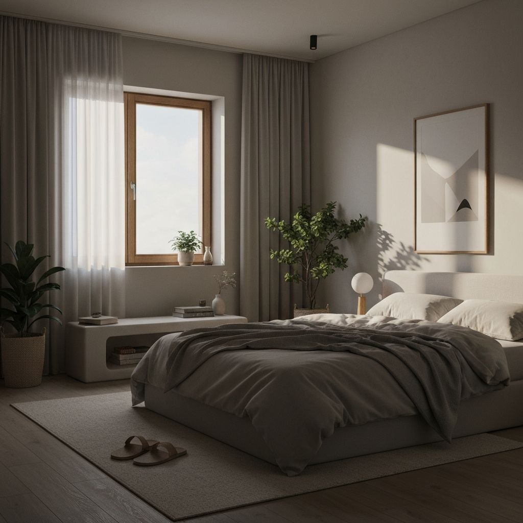 Peaceful bedroom environment for quality rest